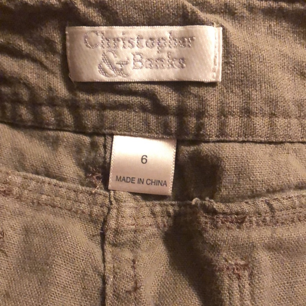 Christopher & Banks size 6 Linen/Rayon Capris - Picture 4 of 6